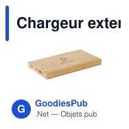 Chargeur externe personnalisable Bamboo 4000 avec logo - Miniature 7
