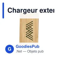 Chargeur externe personnalisable Bamboo 4000 avec logo - Miniature 8