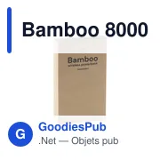 Chargeur sans fil personnalisable Bamboo 8000 avec logo - Miniature 3