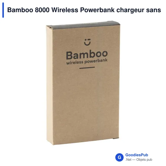 Chargeur sans fil personnalisable Bamboo 8000 avec logo - Image 3