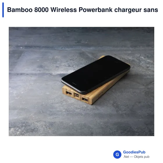 Chargeur sans fil personnalisable Bamboo 8000 avec logo - Image 6