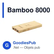 Chargeur sans fil personnalisable Bamboo 8000 avec logo - Miniature 7