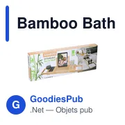 Planche de bain personnalisable en bambou avec logo - Miniature 1