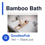 Planche de bain personnalisable en bambou avec logo - Miniature 2