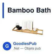 Planche de bain personnalisable en bambou avec logo - Miniature 3