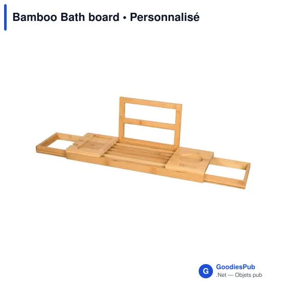 Planche de bain personnalisable en bambou avec logo - Image 4