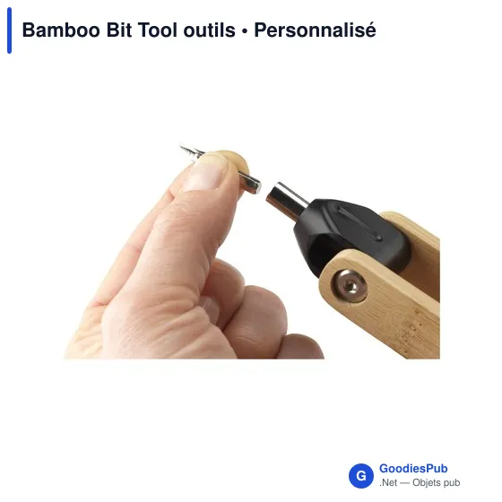 Set d'outils personnalisable en bambou avec logo - Bamboo Bit Tool - Image 5