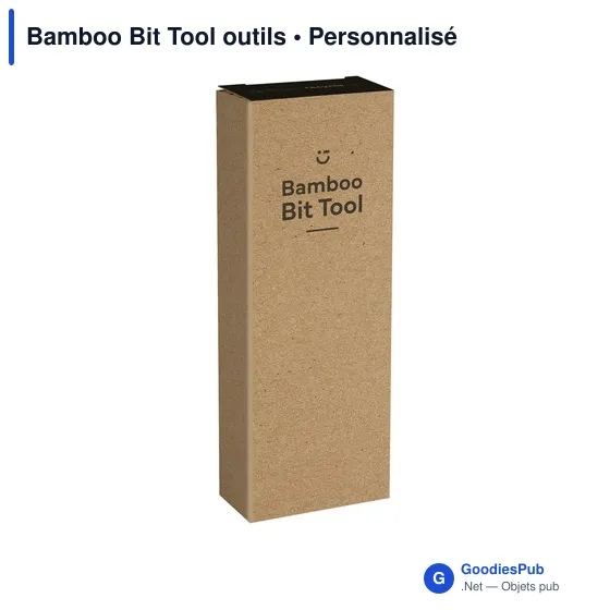 Set d'outils personnalisable en bambou avec logo - Bamboo Bit Tool - Image 7