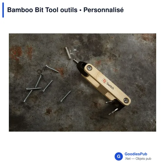 Set d'outils personnalisable en bambou avec logo - Bamboo Bit Tool - Image 9