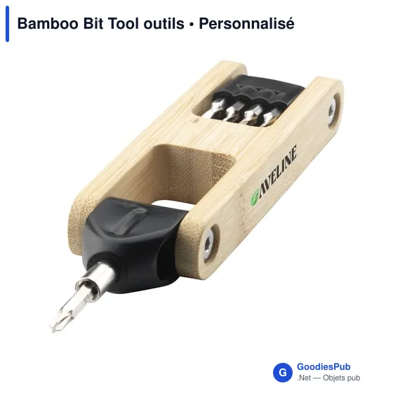 Set d'outils personnalisable en bambou avec logo - Bamboo Bit Tool - Image 10