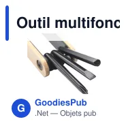 Outil multifonction personnalisable Bamboo Black Tool avec logo - Miniature 2