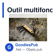 Outil multifonction personnalisable Bamboo Black Tool avec logo - Miniature 5