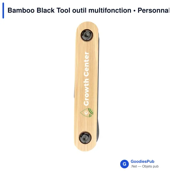 Outil multifonction personnalisable Bamboo Black Tool avec logo - Image 7
