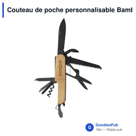 Couteau de poche personnalisable Bamboo Blade avec logo