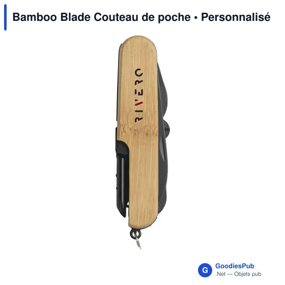 Couteau de poche personnalisable Bamboo Blade avec logo - Image 3