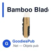 Couteau de poche personnalisable Bamboo Blade avec logo - Miniature 4