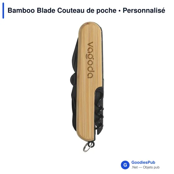 Couteau de poche personnalisable Bamboo Blade avec logo - Image 4