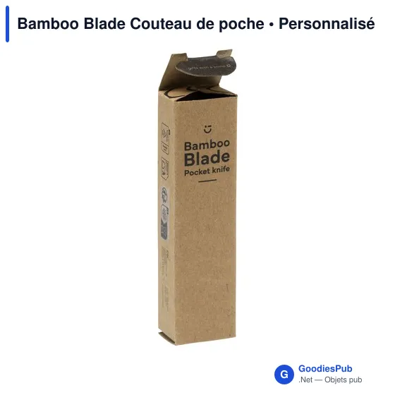 Couteau de poche personnalisable Bamboo Blade avec logo - Image 5
