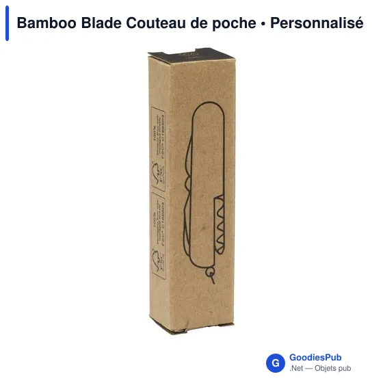 Couteau de poche personnalisable Bamboo Blade avec logo - Image 6