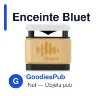 Enceinte Bluetooth personnalisable avec chargeur sans fil - Bamboo Blockavec logo - Miniature 1