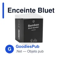 Enceinte Bluetooth personnalisable avec chargeur sans fil - Bamboo Blockavec logo - Miniature 3