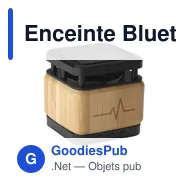 Enceinte Bluetooth personnalisable avec chargeur sans fil - Bamboo Blockavec logo - Miniature 6