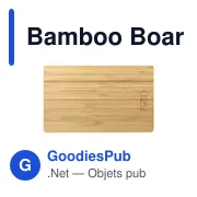 Planche à découper personnalisable en bambou avec logo - Miniature 1