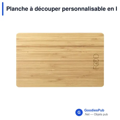 Planche à découper personnalisable en bambou avec logo