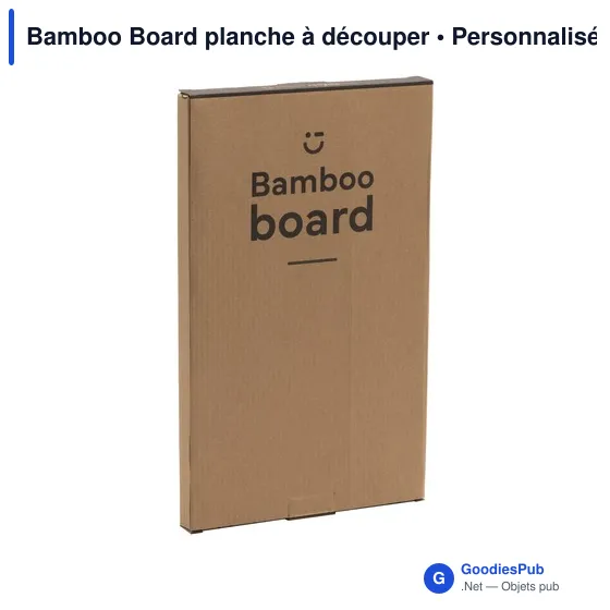 Planche à découper personnalisable en bambou avec logo - Image 2