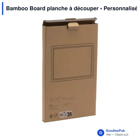 Planche à découper personnalisable en bambou avec logo - Image 3