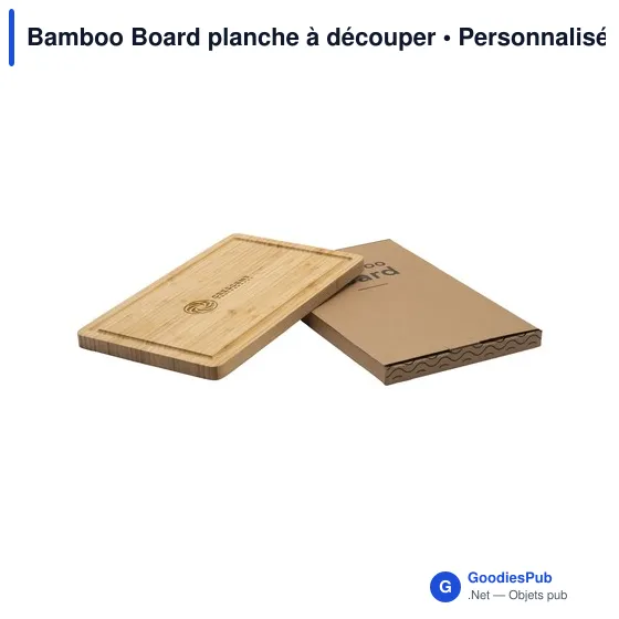 Planche à découper personnalisable en bambou avec logo - Image 4