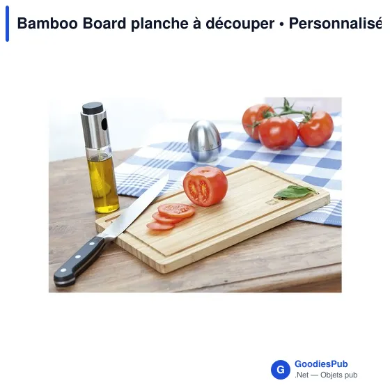 Planche à découper personnalisable en bambou avec logo - Image 5