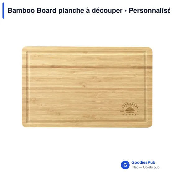 Planche à découper personnalisable en bambou avec logo - Image 8