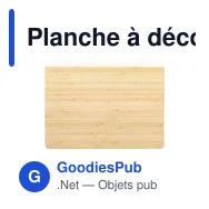 Planche à découper personnalisable en bambou avec logo - Bamboo Board XL - Miniature 1