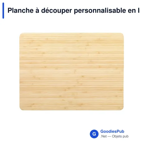 Planche à découper personnalisable en bambou avec logo - Bamboo Board XL