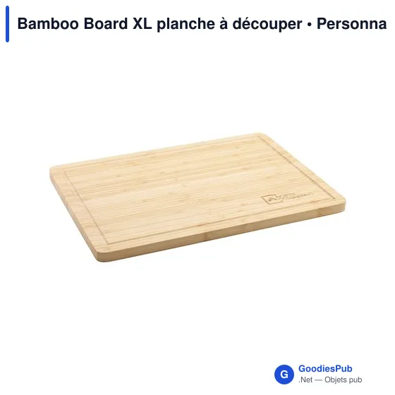 Planche à découper personnalisable en bambou avec logo - Bamboo Board XL - Image 2