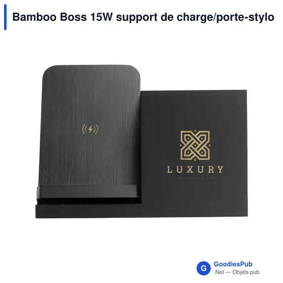 Support de charge personnalisable Bamboo Boss 15W avec logo - Image 11