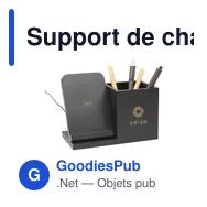 Support de charge personnalisable Bamboo Boss 15W avec logo - Miniature 4