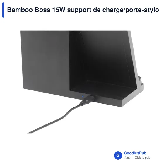Support de charge personnalisable Bamboo Boss 15W avec logo - Image 6