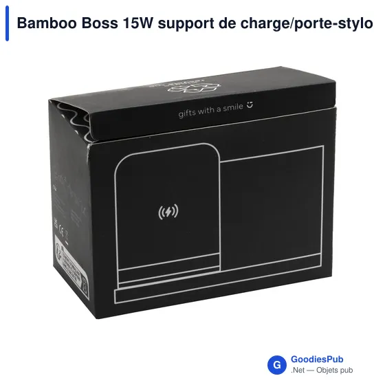 Support de charge personnalisable Bamboo Boss 15W avec logo - Image 9