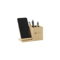 Variante bambou - Support de charge personnalisable Bamboo Boss 15W avec logo
