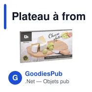Plateau à fromage personnalisable en bambou avec logo - 2 pièces - Miniature 3
