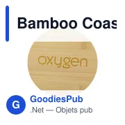 Sous-verres personnalisables en bambou avec logo - Bamboo Coaster Set - Miniature 2