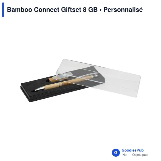 Ensemble cadeau personnalisable Bamboo Connect avec logo - Image 2