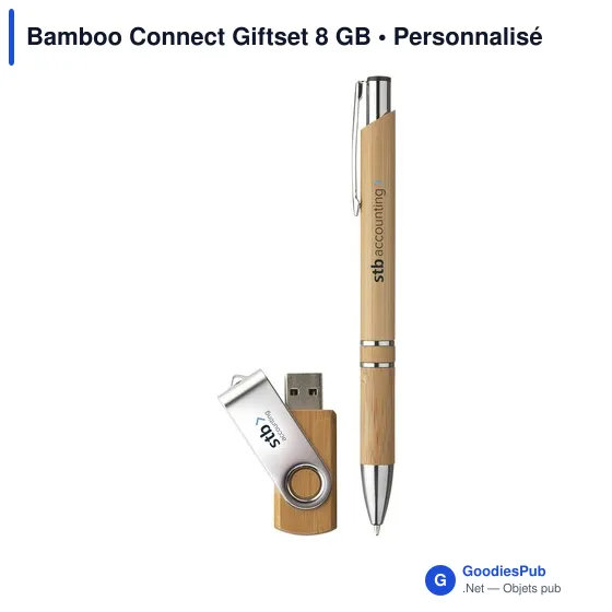Ensemble cadeau personnalisable Bamboo Connect avec logo - Image 5