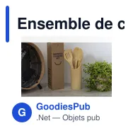 Ensemble de cuisine personnalisable en bambou avec logo - Miniature 1