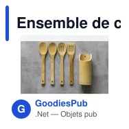 Ensemble de cuisine personnalisable en bambou avec logo - Miniature 2