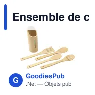 Ensemble de cuisine personnalisable en bambou avec logo - Miniature 6