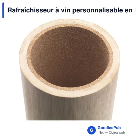 Rafraîchisseur à vin personnalisable en bambou avec logo