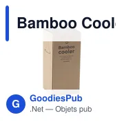 Rafraîchisseur à vin personnalisable en bambou avec logo - Miniature 2